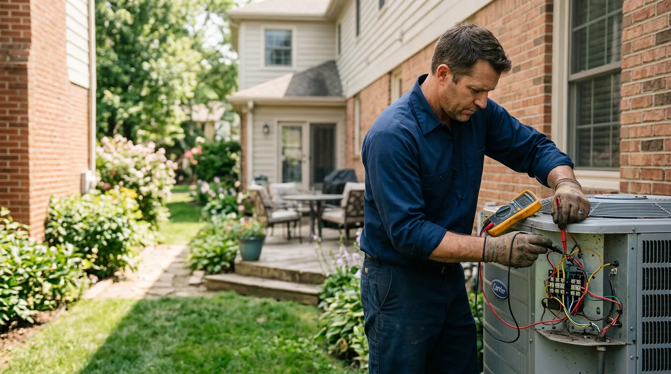 HVAC technician working near Burbank, CA
